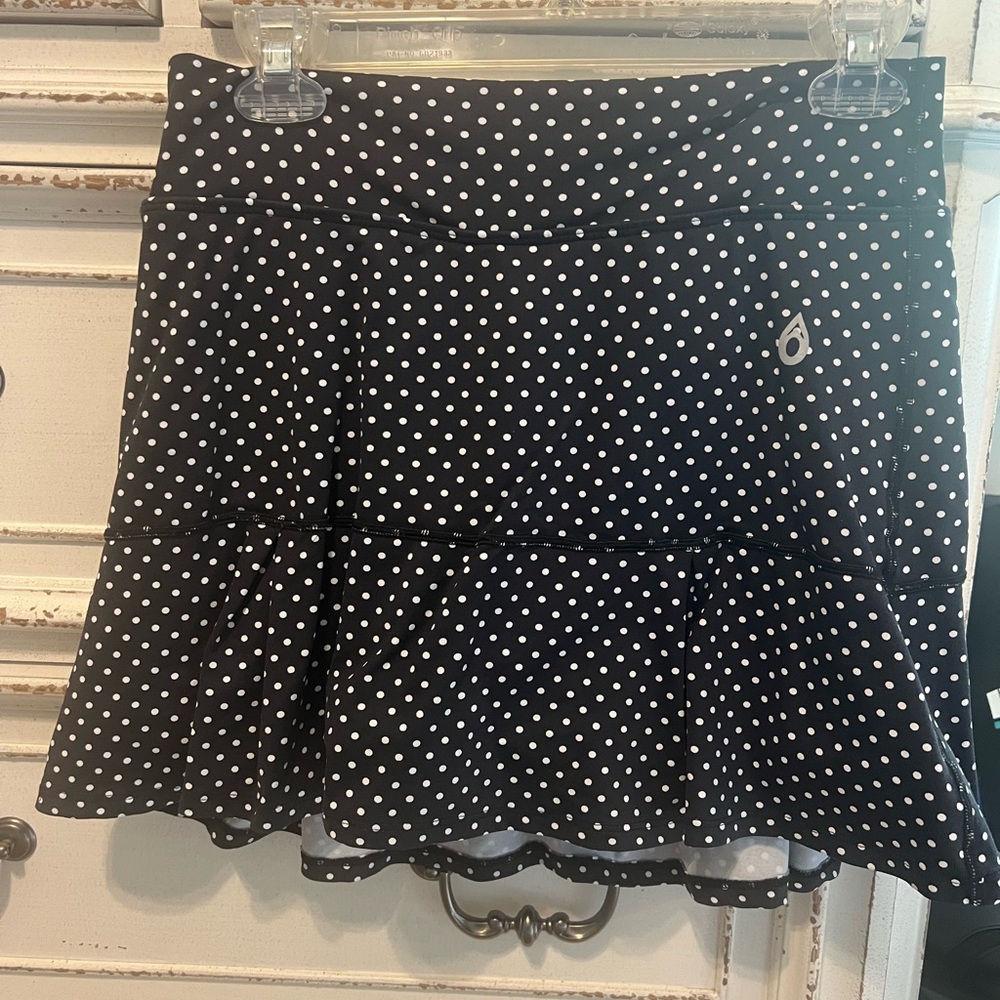 Black and White Mini Running/Active Skirt